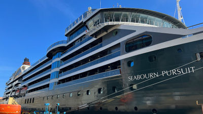 The Seabourn Pursuit expedition ship.