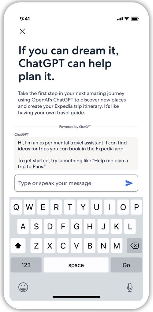 Expedia's generative AI chatbot launched earlier this year. Expedia's generative AI chatbot launched earlier this year.