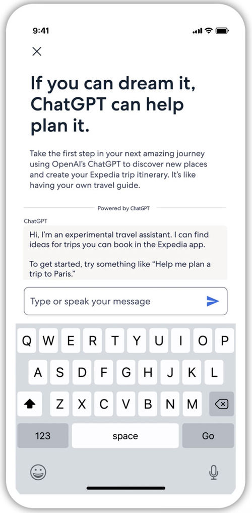 Expedia's generative AI chatbot launched earlier this year.