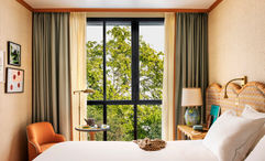 A guestroom at La Fantaisie, which opened on the Rue Cadet in Paris' 9th arrondissement in July.