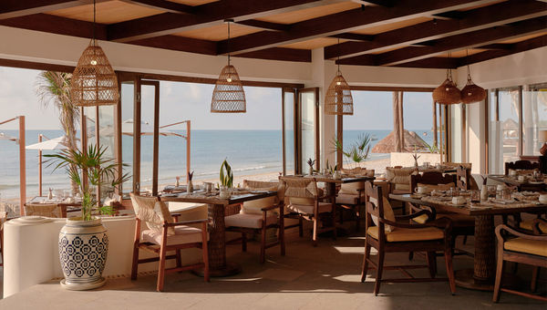 Beachfront dining at Maroma. Beachfront dining at Maroma.