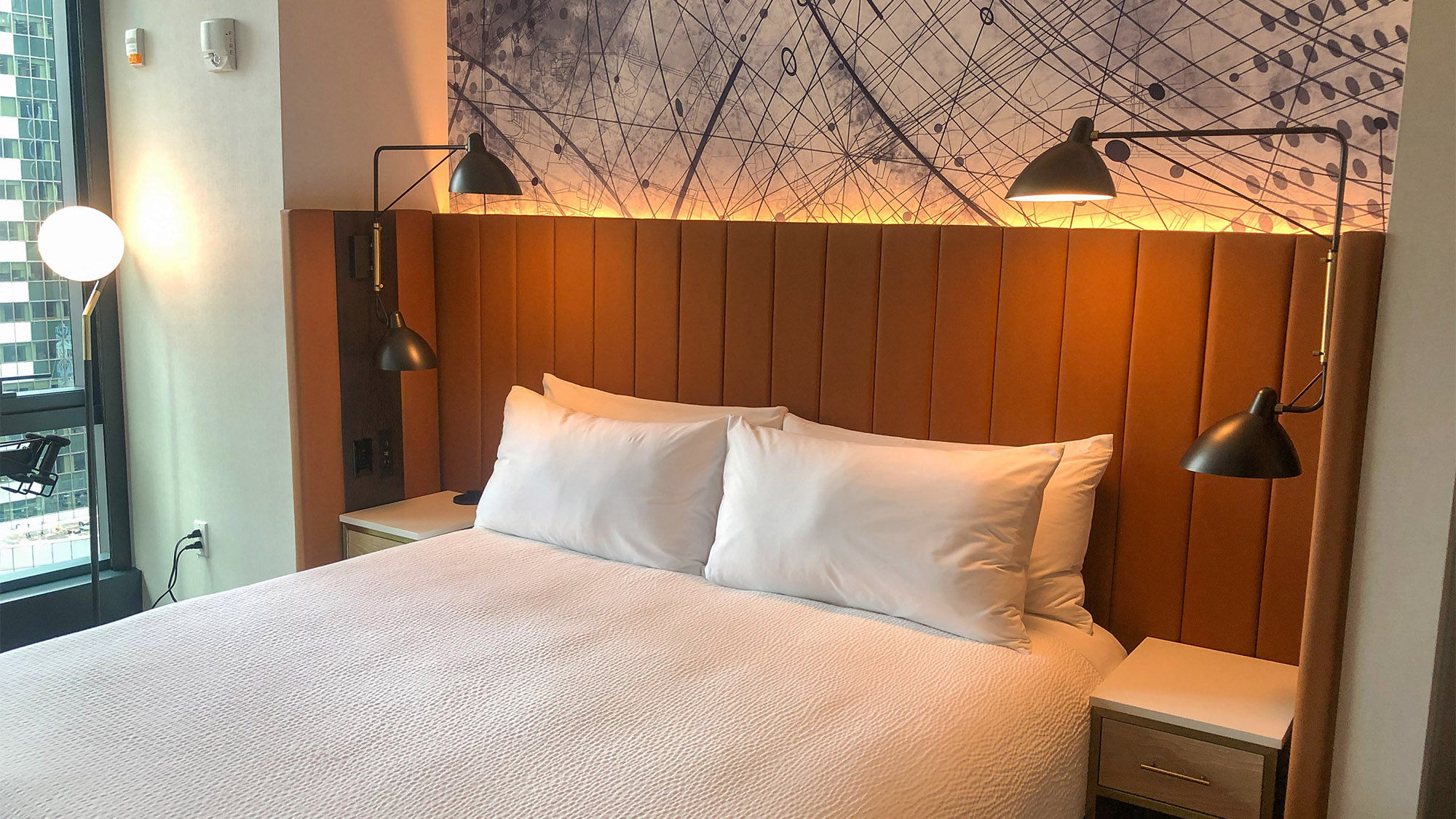 A guestroom at the Tempo by Hilton Times Square.