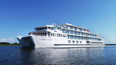 The American Eagle departed Boston this week on its first cruise.