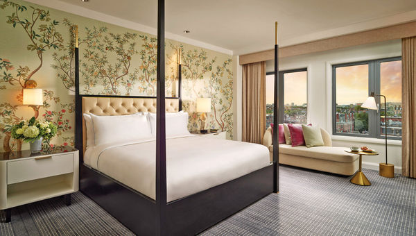 A renovated presidential suite at the Mandarin Oriental Boston.