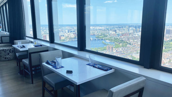 Seats with a view at The Beacon, the 50th floor bistro at View Boston.