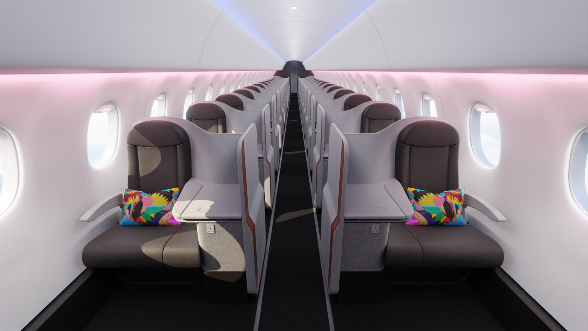 The Aisle Class seat configuration coming to BermudAir's retrofitted Embraer 175s.