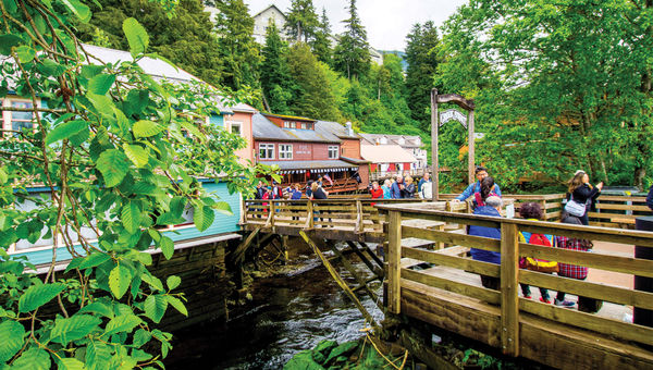 The Totem Heritage Center, Tongass Historical Museum and Creek Street are some of the stops on the Ketchikan Salmon Walk, a new 1.5-mile, self-guided sightseeing path. The Totem Heritage Center, Tongass Historical Museum and Creek Street are some of the stops on the Ketchikan Salmon Walk, a new 1.5-mile, self-guided sightseeing path.