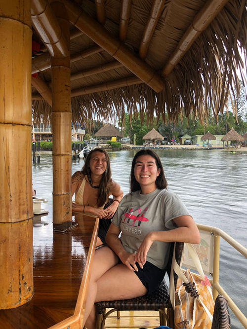 Guests enjoying an evening trip with Cruisin' Tikis in Key Largo.