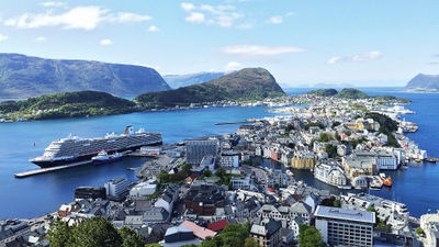 Alesund will be the first port of call on Holland America Line’s 28-day Legendary Voyage.