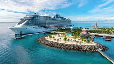 The MSC Seashore in the Bahamas. MSC Cruises is sailing a record five ships in the Caribbean this winter.