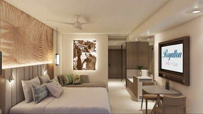 A guestroom at the Royalton Chic Antigua.