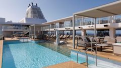 An asymmetrical design gives the Silver Nova one of the most chic, expansive pool decks at sea.