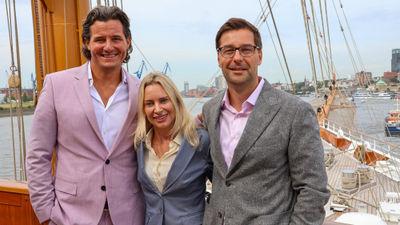 From left, SeaCloud VP of sales Kevin Smith, president Mirell Reyes and CEO Dan Schaefer.