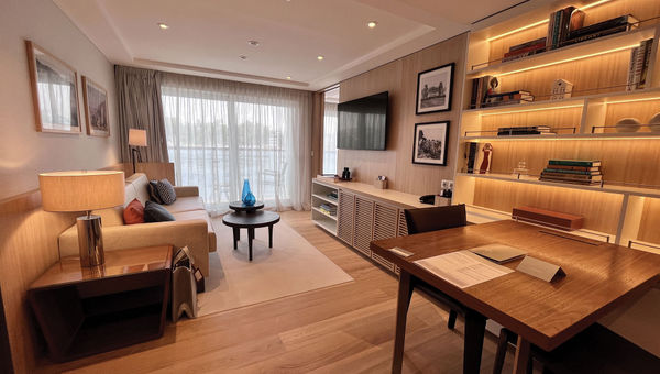 A cabin living room on the Viking Aton. The ship, designed by Richard Riviere, is identical to the Viking Osiris, launched on the Nile last year. A cabin living room on the Viking Aton. The ship, designed by Richard Riviere, is identical to the Viking Osiris, launched on the Nile last year.