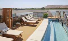 The pool onboard the new Viking Aton, which sails on the Nile River.