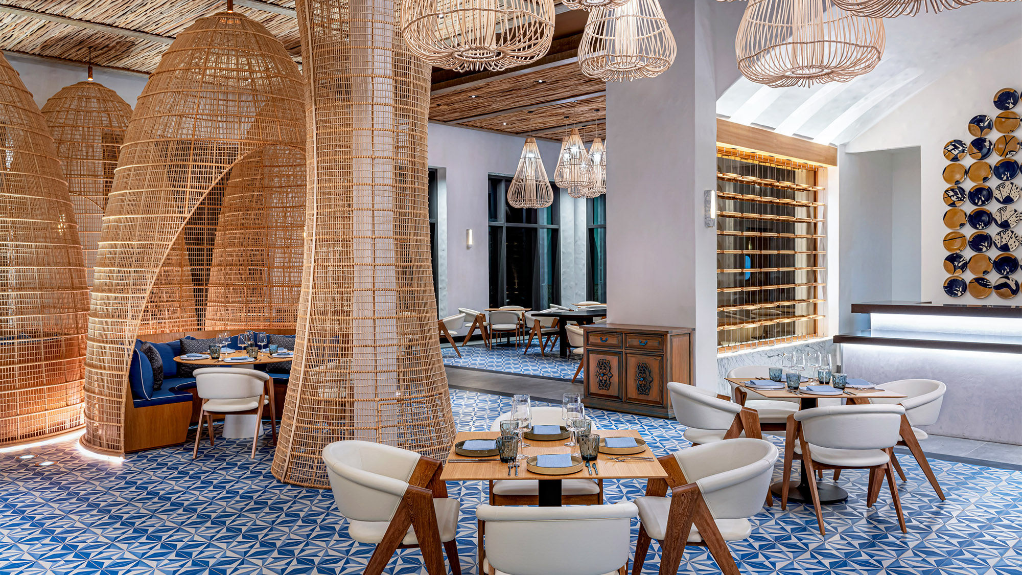 Maratea, the Mediterranean restaurant at the Conrad Tulum Riviera Maya, serves fresh, grilled seafood.