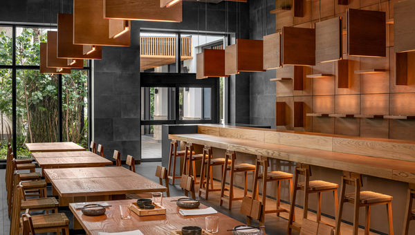 Ukai is the beautifully designed sushi restaurant at the Conrad Tulum Riviera Maya.