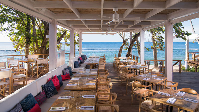 The view from Minitas Beach Club & Restaurant at Casa de Campo Resort & Villas.