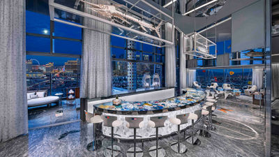 The Empathy Suite, designed by artist Damien Hirst, and other Palms accommodations are available for booking in packages that include tickets to the Formula 1 Las Vegas Grand Prix.
