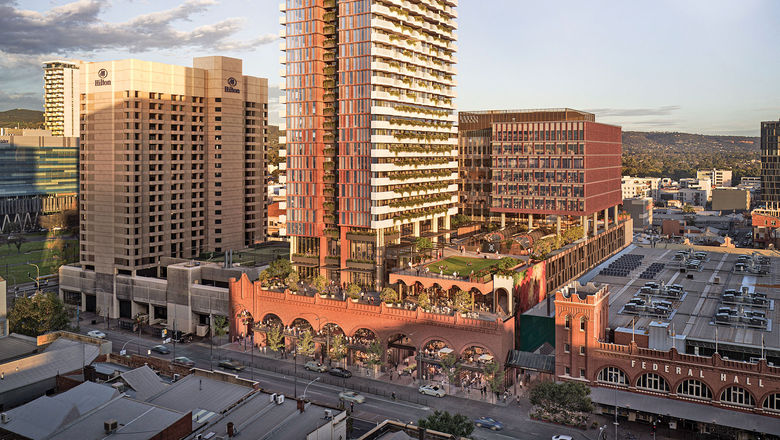Market Square, a new $400-million, mixed-use development in Adelaide’s historic center