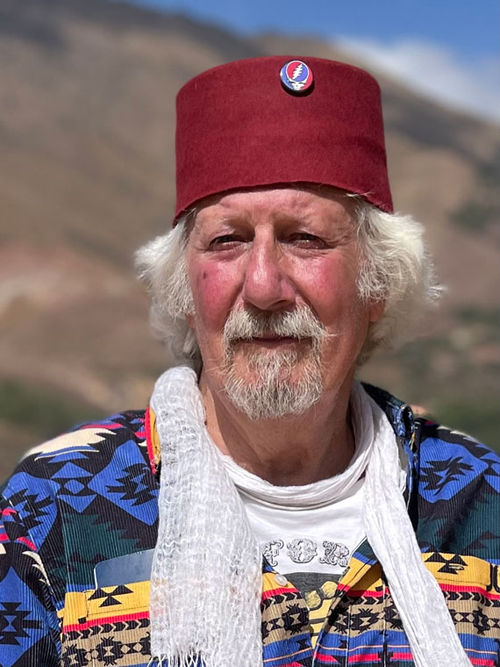 Chris McHugo on the roof of Kasbah du Toubkal.