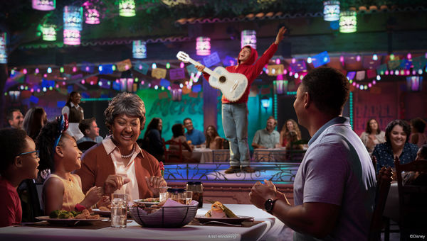 A new bar and restaurant concepts on the Treasure will be Plaza de Coco, a theater-in-the-round dining experience picking up where the film "Coco" left off.