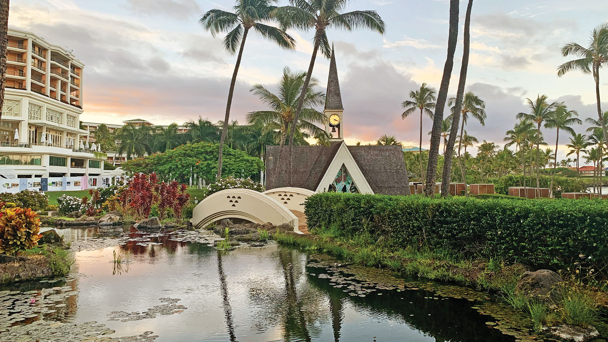 The koi pond at the Grand Wailea Waldorf Astoria.