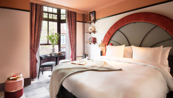 A guestroom at the Jan Luyken Amsterdam.