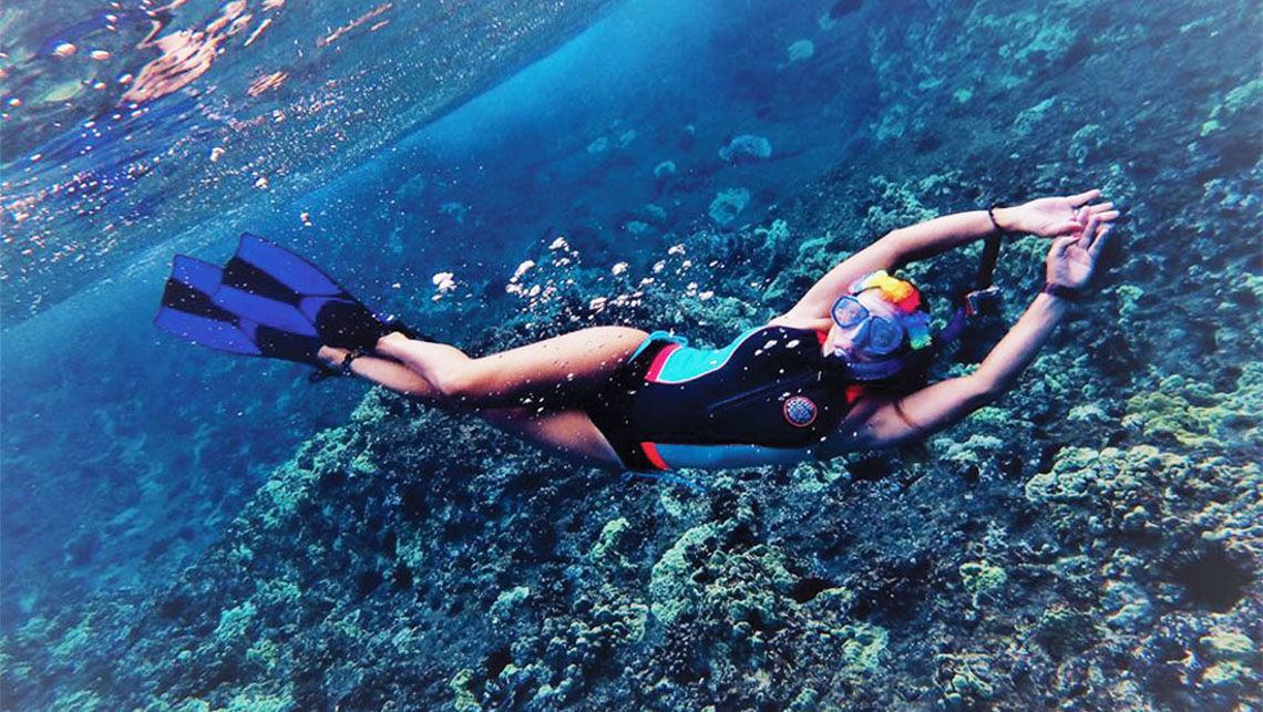 Snorkeling off Molokini.