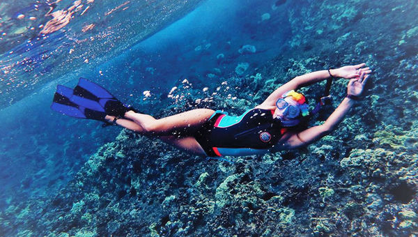 Snorkeling off Molokini.