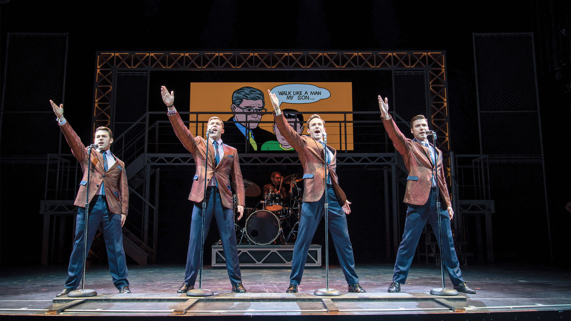 "Jersey Boys" continues to be staged on the Norwegian Bliss.
