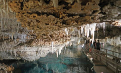Stalactites and stalagmites yield a surreal experience at the Crystal Cave in Bermuda.