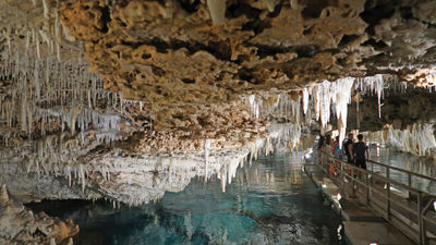 Stalactites and stalagmites yield a surreal experience at the Crystal Cave in Bermuda.