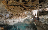 Stalactites and stalagmites yield a surreal experience at the Crystal Cave in Bermuda.