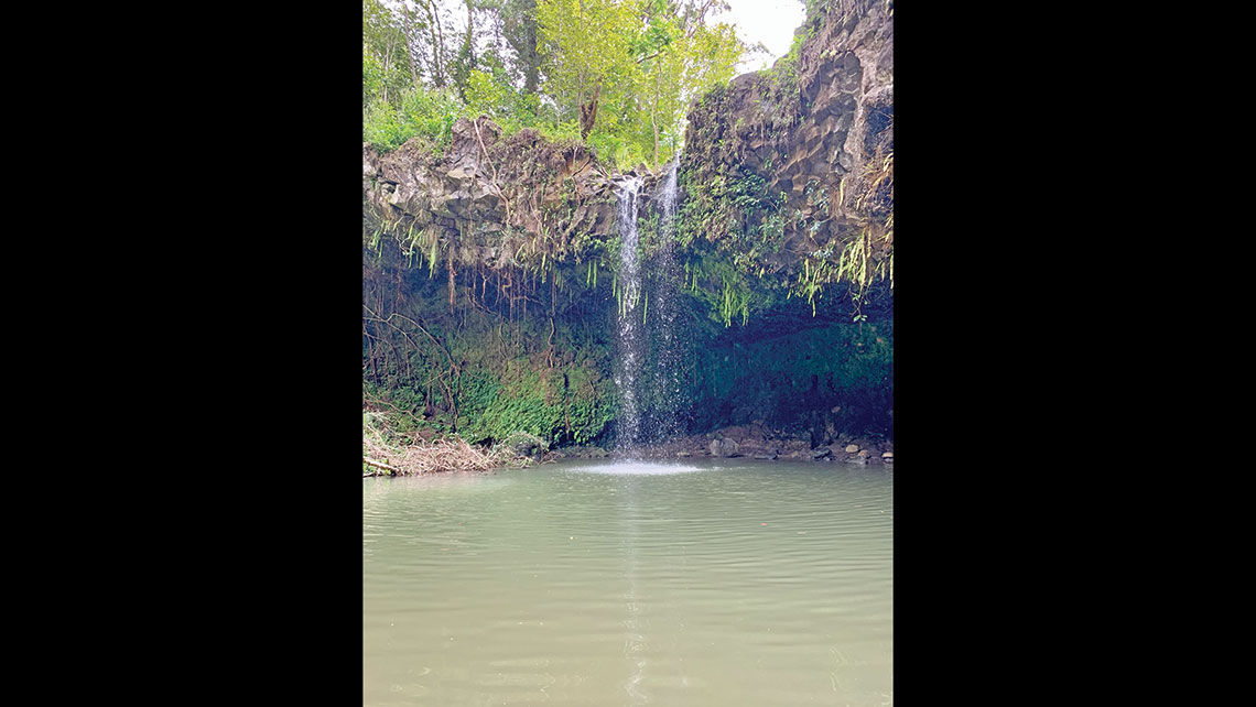 Twin Falls, on the Hana Highway, is one of several waterfalls spotted during an hourlong hike.