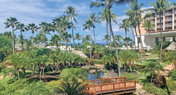 The grounds of the Grand Wailea Waldorf Astoria. The resort hosted Signature Travel Network's Owners' Meeting.