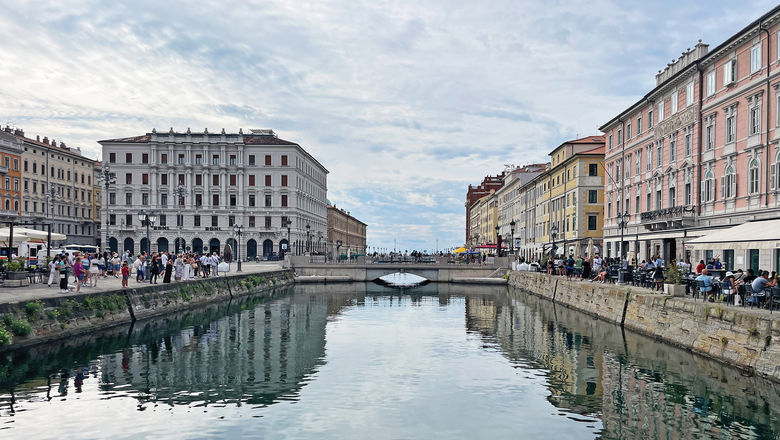 Trieste doesn’t have anything on the scale of the canals of Venice, but it does have a Grand Canal in its city center.