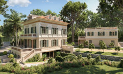 The new villas at the Grand-Hotel du Cap-Ferrat, a Four Seasons Hotel are connected by pathway to the main hotel.
