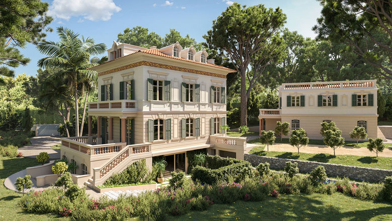 The new villas at the Grand-Hotel du Cap-Ferrat, a Four Seasons Hotel are connected by pathway to the main hotel.