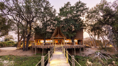 Sitatunga Private Island was built predominantly from recycled materials and is situated in the Botswana's Okavango Delta.