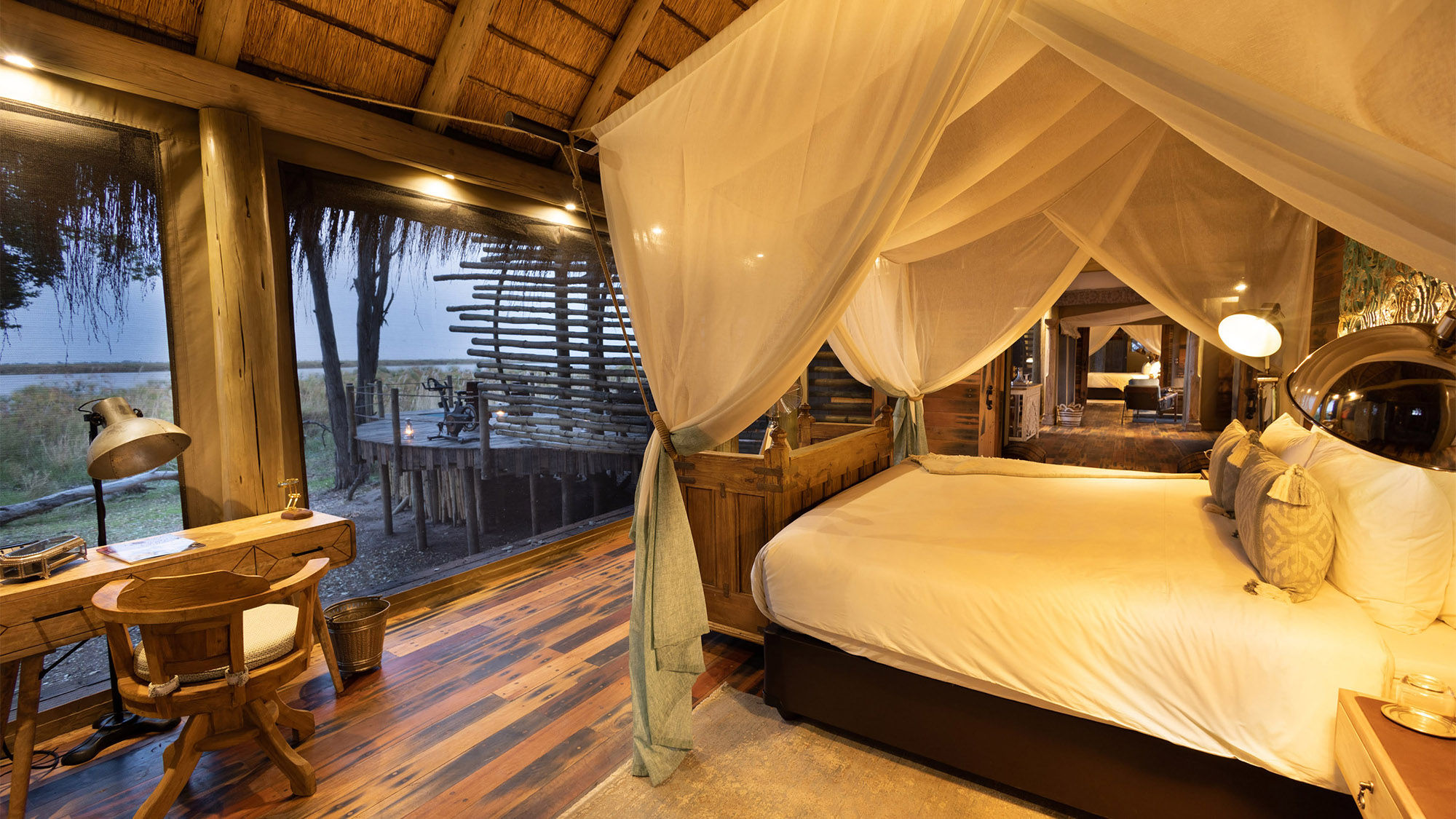 A two-bedroom suite at Sitatunga Private Island.