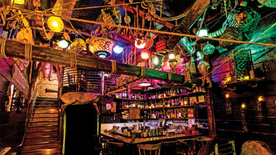 Inside the Smuggler's Cove tiki-themed destination bar in San Francisco.