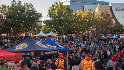 The Downtown Brew Festival, held in the shadow of the World Market Center in Las Vegas, takes place Oct. 7.