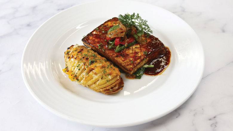 Carnival Cruise Line is introducing a vegan menu in its dining rooms fleetwide by the end of the year, with entrees including grilled tofu steak.