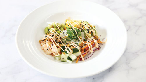 Hawaiian poke is on Carnival Cruise Line's new vegan menu and is made with plant-based salmon.