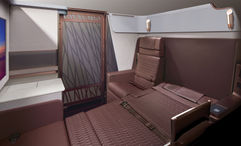 First-class suites will have sofas that can become a single or double bed.