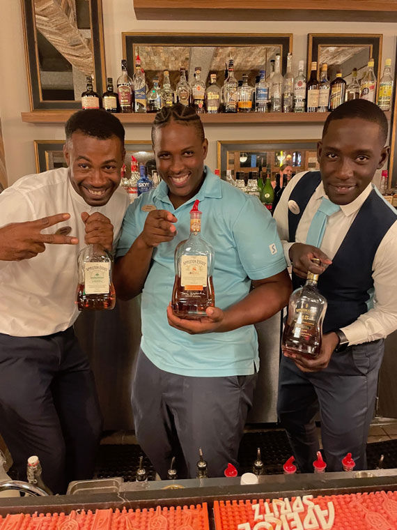 Bartenders at Dunn’s Rum Club.