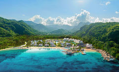 An aerial view of the Sandals Saint Vincent and the Grenadines.