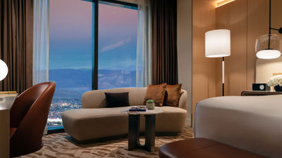 The seating nook of a king room at the Durango Casino & Resort. The new suburban Las Vegas property is now taking reservations.