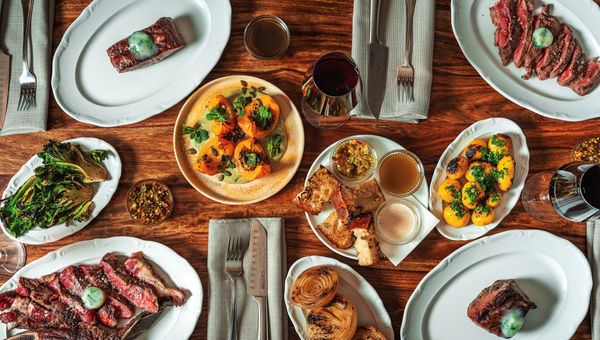 The spread at the hotel's recently opened Flame restaurant. The spread at the hotel's recently opened Flame restaurant.